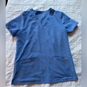 Figs Technical Collection Sky Blue Scrub Top